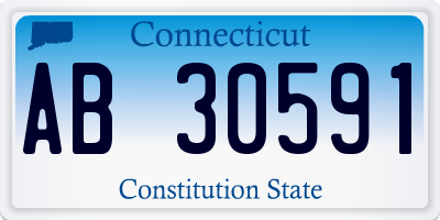 CT license plate AB30591