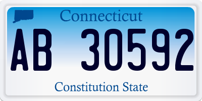 CT license plate AB30592