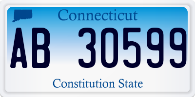 CT license plate AB30599