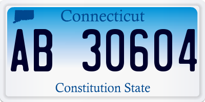 CT license plate AB30604