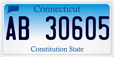 CT license plate AB30605