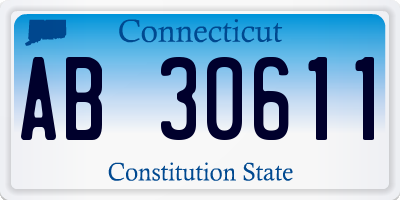 CT license plate AB30611