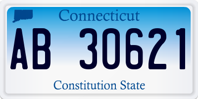 CT license plate AB30621