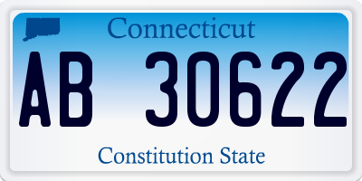CT license plate AB30622