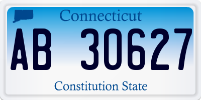 CT license plate AB30627