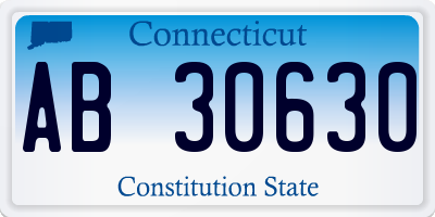 CT license plate AB30630