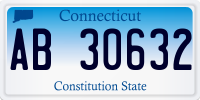 CT license plate AB30632