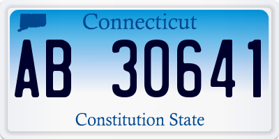 CT license plate AB30641
