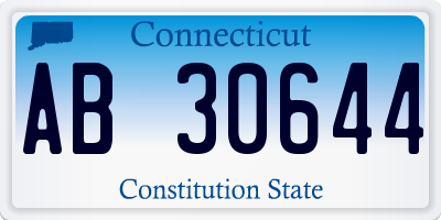 CT license plate AB30644
