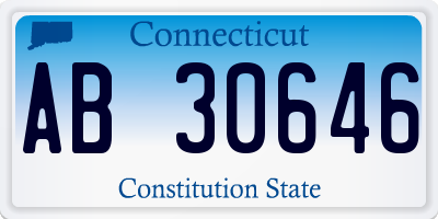 CT license plate AB30646