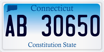 CT license plate AB30650