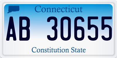 CT license plate AB30655