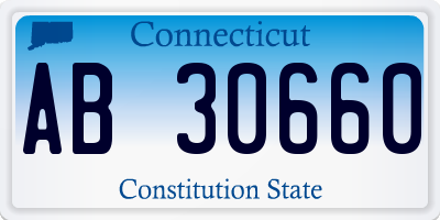 CT license plate AB30660