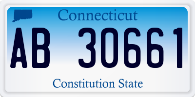 CT license plate AB30661