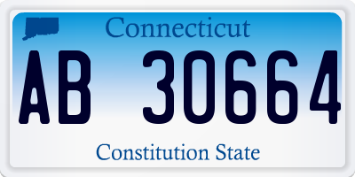 CT license plate AB30664