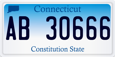 CT license plate AB30666