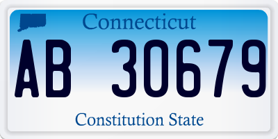 CT license plate AB30679