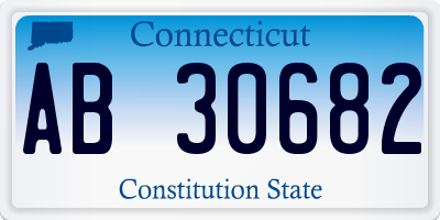 CT license plate AB30682