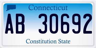 CT license plate AB30692