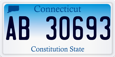 CT license plate AB30693
