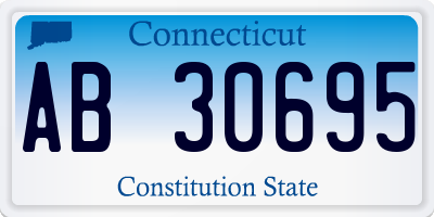 CT license plate AB30695