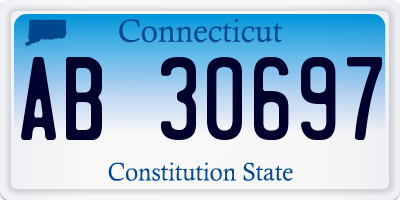 CT license plate AB30697