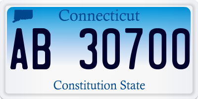 CT license plate AB30700