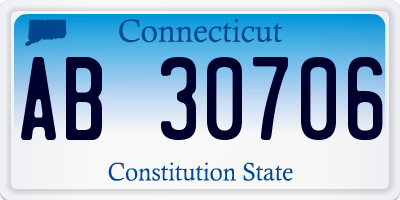 CT license plate AB30706