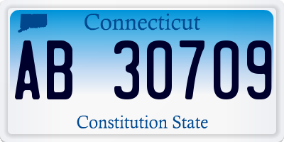 CT license plate AB30709