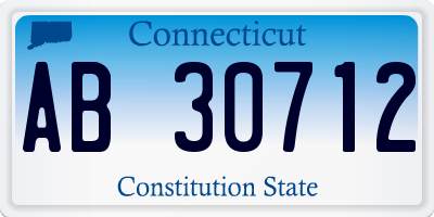 CT license plate AB30712