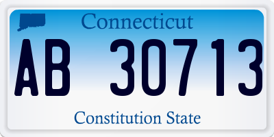 CT license plate AB30713