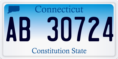 CT license plate AB30724