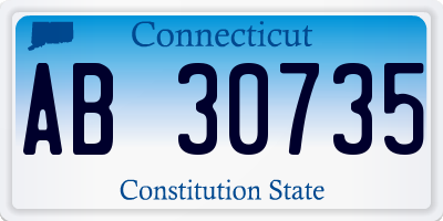 CT license plate AB30735
