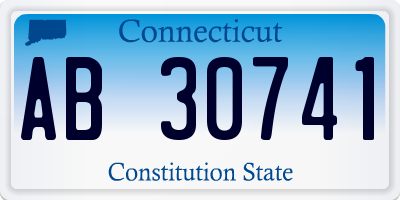 CT license plate AB30741
