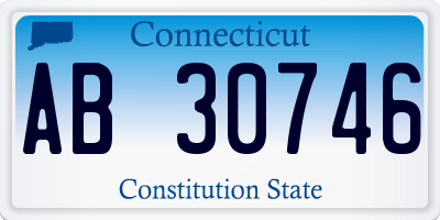 CT license plate AB30746