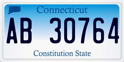 CT license plate AB30764