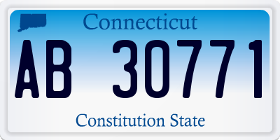 CT license plate AB30771