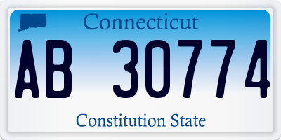 CT license plate AB30774