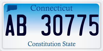 CT license plate AB30775