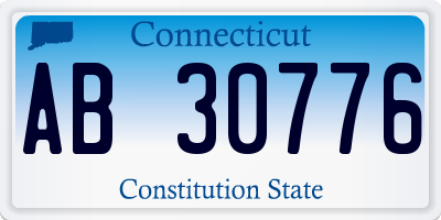 CT license plate AB30776