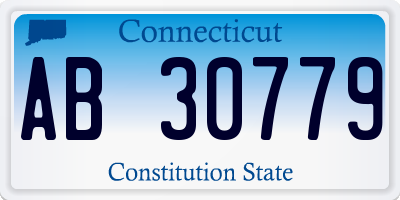 CT license plate AB30779