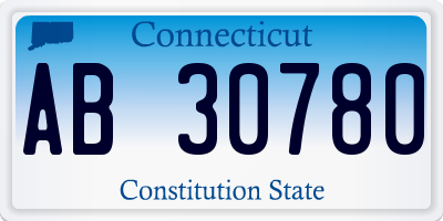CT license plate AB30780