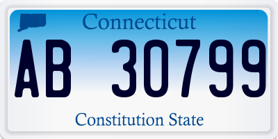 CT license plate AB30799