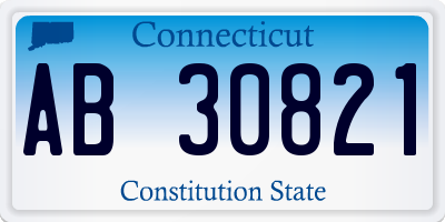 CT license plate AB30821