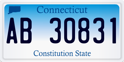 CT license plate AB30831