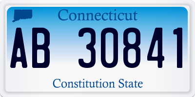 CT license plate AB30841