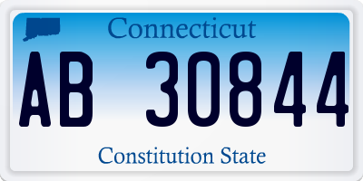 CT license plate AB30844