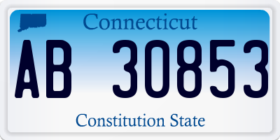 CT license plate AB30853