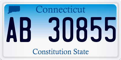 CT license plate AB30855