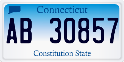 CT license plate AB30857